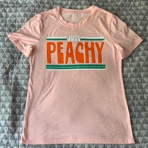 Just Peachy Crew Neck T-Shirt Size S